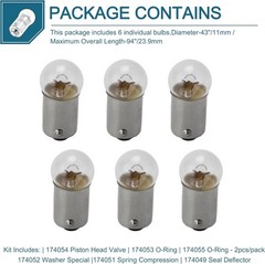 6V 3W 6 Volt 3 Watt Speedo Speedometer Light Bulb (6 pieces) Bulb model: BA9s Mi