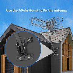 980Mile Outdoor TV Antenna Motorized Amplified V/UHF HDTV 1080P 4K Home Apartmet