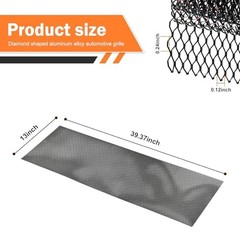1 PC Car Grill Mesh Sheet, Aluminum Bumper Grille Insert Mesh, 39.37″×13″