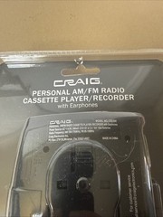 CRAIG CS 2304 Personal AM/FM Radio Cassette Player Recorder W/ Earphones New