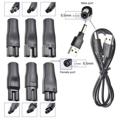 8 PCS Power Cord 5V Replacement Charger USB Adapter Suitable for Hair Clipper…