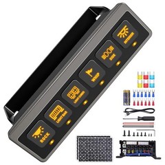 6 Gang Wireless Switch Panel ON-Off Flashing Remote Circuit Control Relay Box