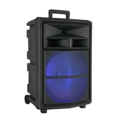 15″ Portable Party Wireless Speaker 10000W Super Bass / Lights USB TF AUX FM TWS