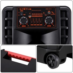 12” Dual Portable Bluetooth Speaker Subwoofer FM Heavy Bass Sound Karaoke W/Mic