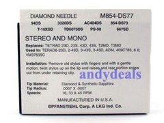 PHONOGRAPH NEEDLE FOR T3MD T20MD T30MD 20D 21D 23D 23S 43D 43S E3 M-854-DS77