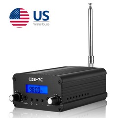 7W Wireless FM Transmitter for Church Long Range Stereo Broadcast Station Radio