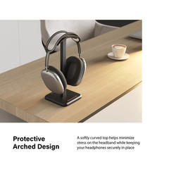 Universal Metal Headphone Stand Weighted Gaming Headset Holder Desk Organizer Bl