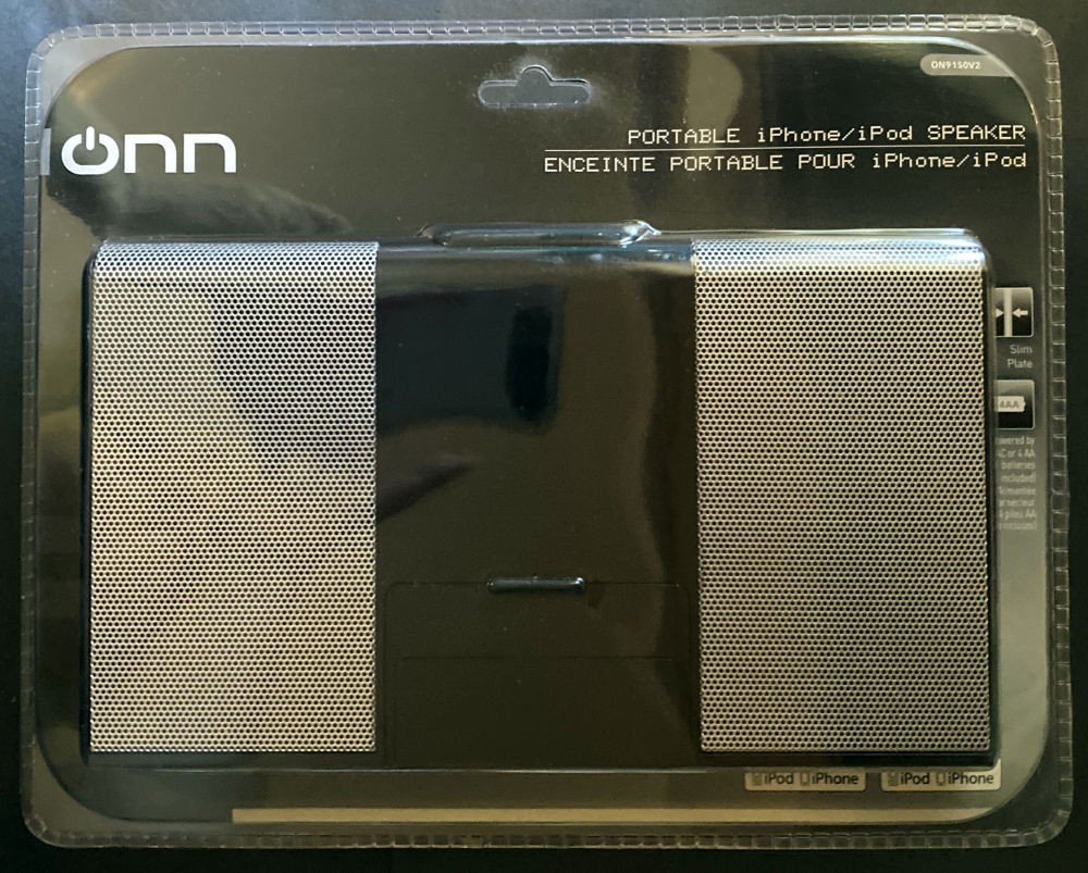 NEW – ONN ON9150V2 Portable Speaker AC or battery powered made for iPhone iPod