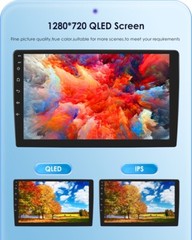 10.1” Android 12 8+128GB Rotatable QLED Car Stereo Radio GPS Wifi Double 2 DIN