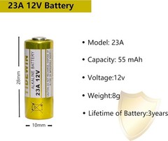 23A 12 Volt Battery A23 Battery- Long Lasting 23A 12V Batteries for Doorbells…