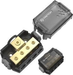 RAPTOR RDB2 PRO SERIES 24K GOLD PLATED 4-POSITION GROUND DISTRIBUTION BLOCK *C10
