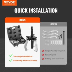 VEVOR Gear Puller Set, 3″ and 7″ Kit, 3 Jaw Bearing 2 Piece