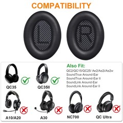 For Bose QuietComfort QC35/QC35 II Headphones Soft Cushion Pair Ear Pads NEW