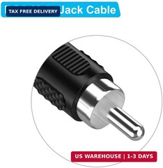 RCA to Bare Wire Cable, (2 Pack 20AWG 6.6 ft) Replacement RCA Male Plug Jack Con