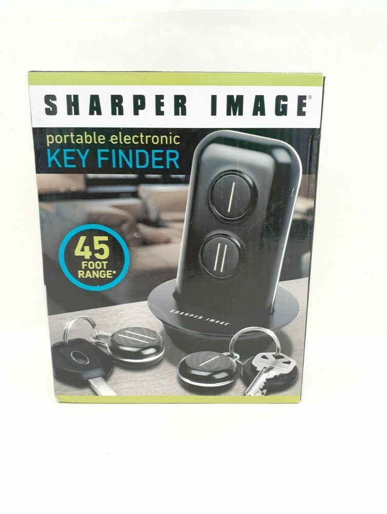 Sharper Image Metal/Plastic Black/Silver Key Finder