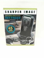 Sharper Image Metal/Plastic Black/Silver Key Finder