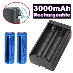 2x 3.7V 3000mAh Multipurpose Li-ion Batteries Rechargeable Battery+Dual Charger
