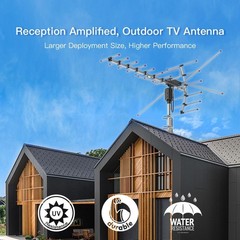 990Mile Outdoor TV Antenna Motorized Amplified HDTV 1080P 4K 360° Rotation Home