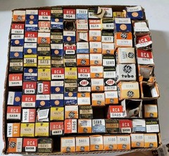 Lot Of Vintage Vacuum Tubes RCA GE RCA SYLVANIA Untested