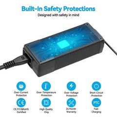 54.6V AC Adapter Battery Charger Compatible with E-Glide S/T Power Cord