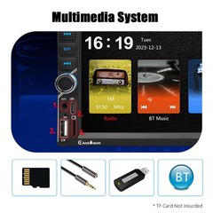 Double 2 DIN 7 in Wireless Apple Carplay Car Stereo Head Unit HD Screen FM Radio