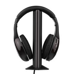 5 in 1 Wireless Cordless Headphones Headset with Mic for TV Watching Radio J4E3