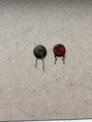 Two Vintage Ceramic Disc Capacitor 5000 pF 20% 500V, USA 0.005 uF 5000pF 0.005uF
