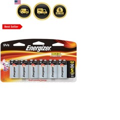 9V Alkaline Batteries, 6 Count