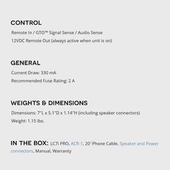 AudioControl LC7i PRO 6-Channel Line Output Converter/Line Driver w/ACR-1 Remote