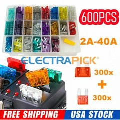 600PCS Car Blade Fuses Assortment Assorted Kit Blade Set Auto Truck Automotive