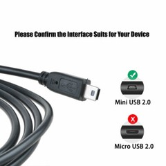 mini USB Charger Data Sync Cable Cord For LaCie Portable External Hard Drive HDD