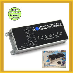 Soundstream ST4.1200D Stealth Series 1200W Class D 4-Channel Car Amplifier (NEW)