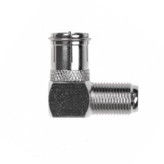 ANGLED QUICK PUSH ON TV / CABLE ADAPTER Antenna F TYPE CONNECT COAX COAXIAL
