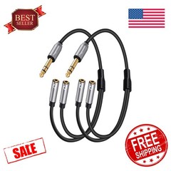 Togconn 6.35mm to 3.5mm Y Splitter Cable 2 Pack