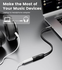 1/4 to 3.5mm Stereo Audio Adapter 1/4″ Female to 1/8″ Male 1ft Long Stereo