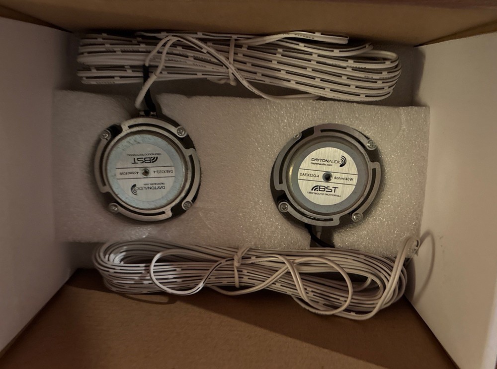 DAYTON AUDIO DAEX32Q-4 40W 4-OHM AUDIO EXCITERS SURFACE TRANSDUCERS – PAIR