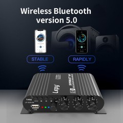 Desktop HIFI Amplifier: 2.1 Ch Bluetooth 5.0, USB/RCA & 4-8Ω Impedance
