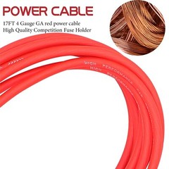 4 Gauge Car Audio Cable Kit Amplifier Install Amp RCA Subwoofer Sub Wiring 2300W