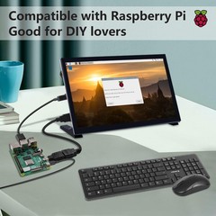 Geeekpi 10.1 Inch Lcd Screen For Raspberry Pi 1024X600 Ips Lcd Display Hdmi