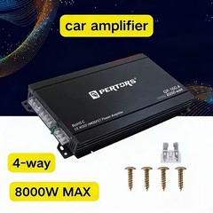 4 Channel Car Amplifier 8000W Peak Class AB 12V Universal Amp Speaker Subwoofer