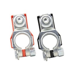 2x Car Battery Terminal Clamp Connectors Positive Negative Release Disconnect