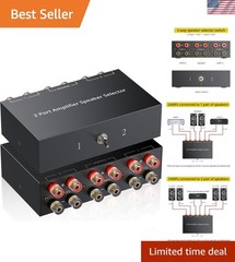 Plug and Play 2-Way Speaker Switcher Box – Connect Multiple Audio Sources Easily