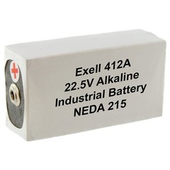 Exell 412A Alkaline 22.5V Battery NEDA 215 Compatible With 15F20,BLR122,V72PX