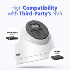 ANNKE HD 5MP Turret Audio POE IP Security Camera Color Night Vision IP67 AC500