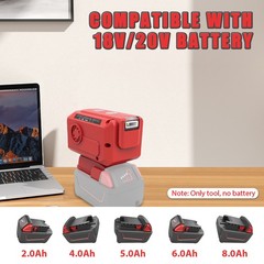 Portable 200W Inverter for 18V Battery – AC 110V/220V for Tools & Devices