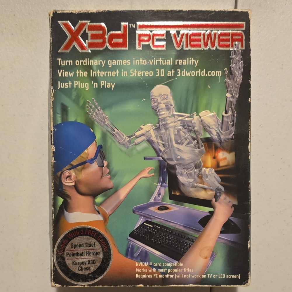 TDV Technologies X3D PC 3D Viewer System Wired Glasses Black 2002 A104076