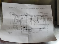 Vintage Home Brew HomeMade HAM Radio Power Supply 14 Volt 20 Amp AS IS
