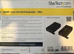 StarTech ST121SHD30 HDMI over Cat5e/6 Extender 30m 100ft – Tested Working
