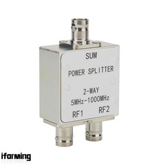 5MHz-1000MHz Wide Band RF Power Splitter 1 to 2 Low Insertion Loss BNC Connector