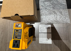 1PACK Power Inverter for DeWalt 20V Battery 220W USB-C 18W LED Light AC Outlet